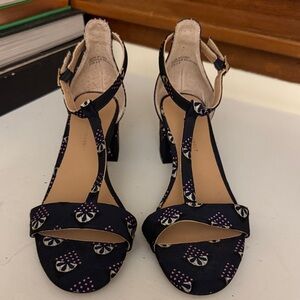 By Anthropologie Printed Satin Sandals